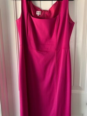 Armani Collezioni Women's Hot Pink Midi Sheath Dress
